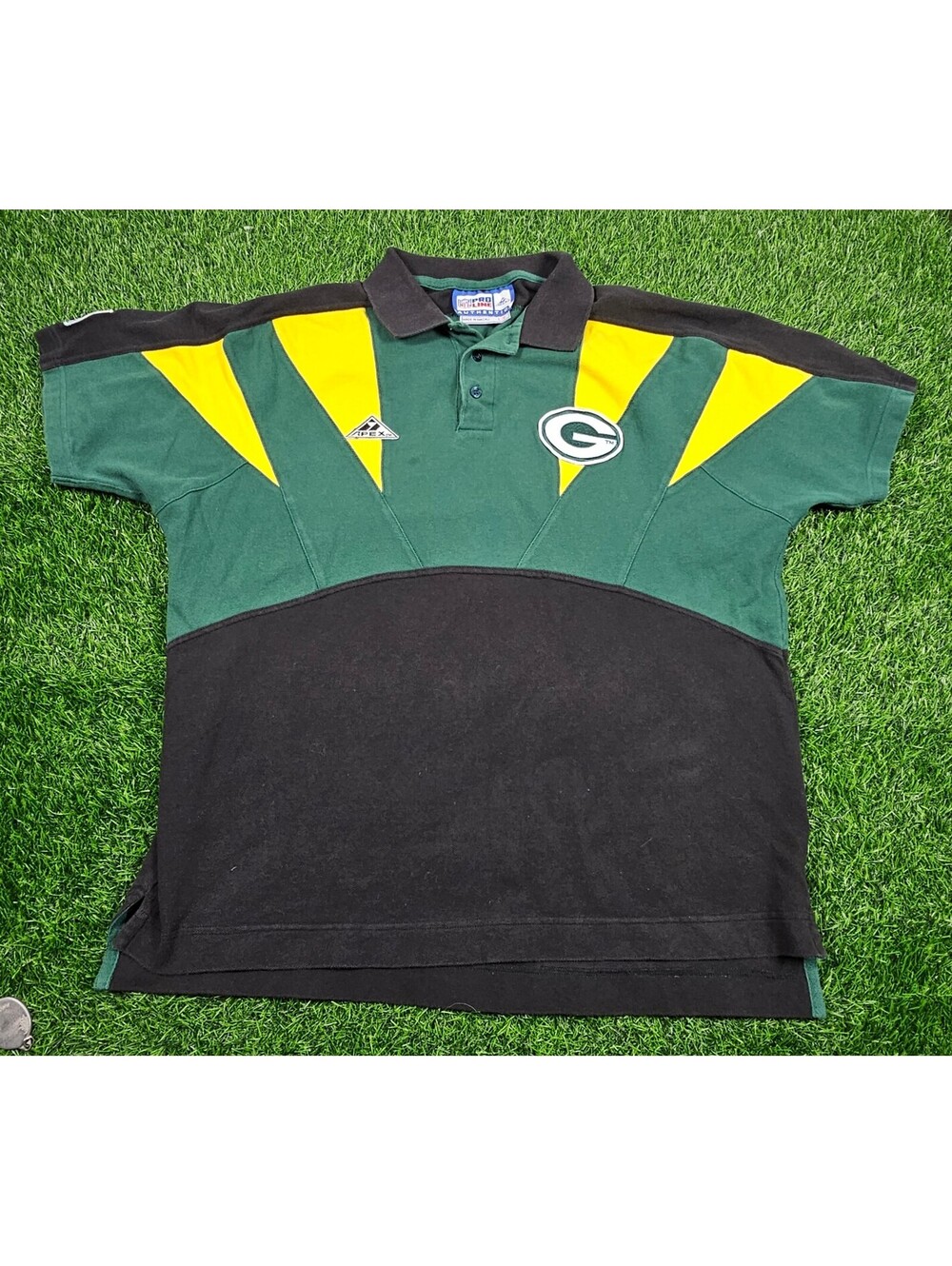 Vintage Green Bay Packers Apex NFL Pro Line Polo Shirt Large